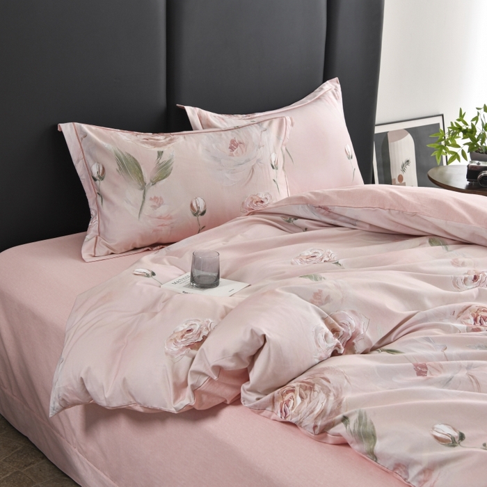 91家纺网 家纺一手货源 找家纺 磨毛世家家纺2025新款金太阳铂金四件套加厚四件套 花开艳丽