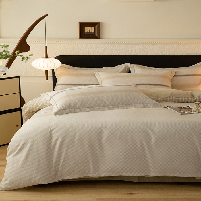 91家纺网 家纺一手货源 找家纺 磨毛世家家纺2025新款金太阳铂金四件套加厚四件套 流年