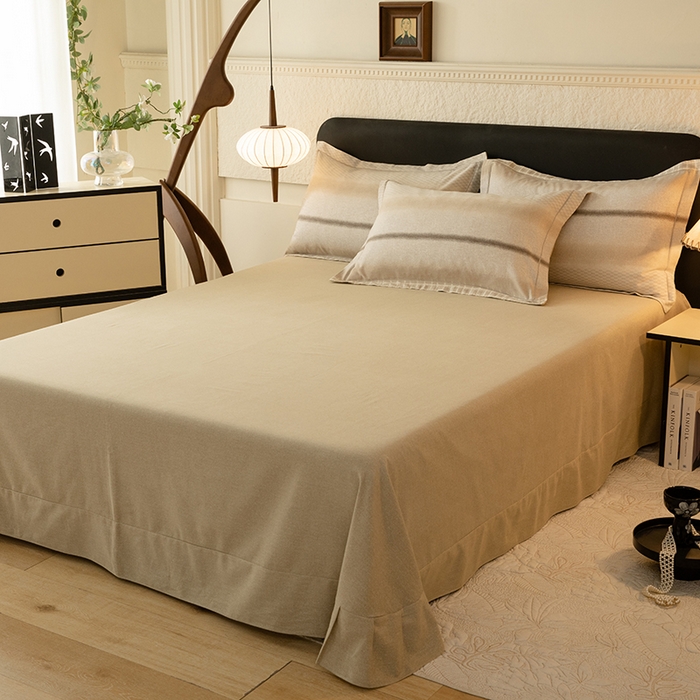 91家纺网 家纺一手货源 找家纺 磨毛世家家纺2025新款金太阳铂金四件套加厚四件套 流年