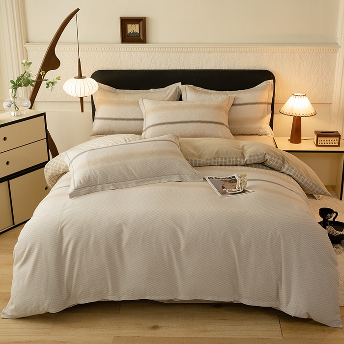 磨毛世家家纺2025新款金太阳铂金四件套加厚四件套 流年