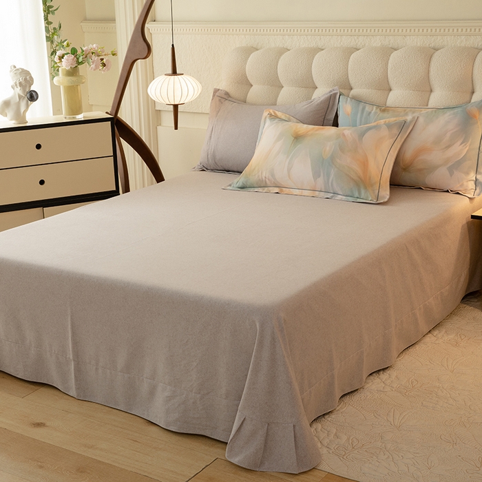 91家纺网 家纺一手货源 找家纺 磨毛世家家纺2025新款金太阳铂金四件套加厚四件套 梦翎