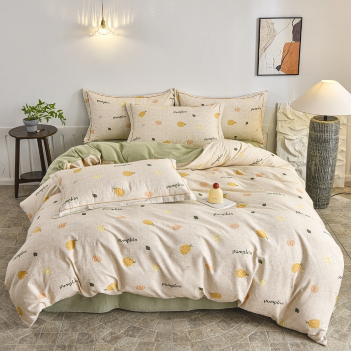 磨毛世家家纺2025新款金太阳铂金四件套加厚四件套 囡囡瓜念-米