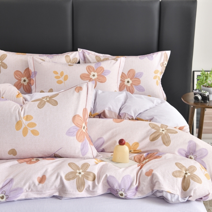 91家纺网 家纺一手货源 找家纺 磨毛世家家纺2025新款金太阳铂金四件套加厚四件套 暖语