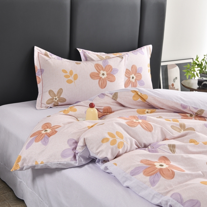 91家纺网 家纺一手货源 找家纺 磨毛世家家纺2025新款金太阳铂金四件套加厚四件套 暖语