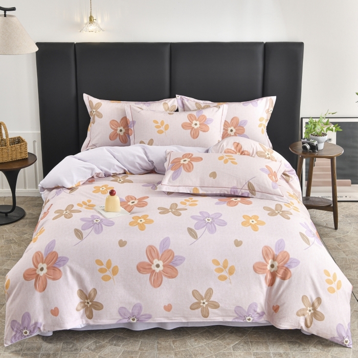 91家纺网 家纺一手货源 找家纺 磨毛世家家纺2025新款金太阳铂金四件套加厚四件套 暖语