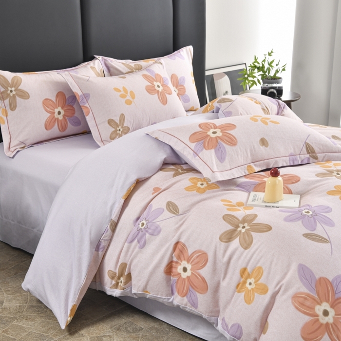 91家纺网 家纺一手货源 找家纺 磨毛世家家纺2025新款金太阳铂金四件套加厚四件套 暖语