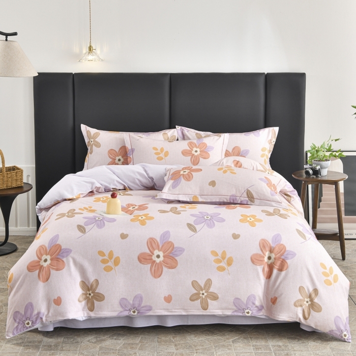 91家纺网 家纺一手货源 找家纺 磨毛世家家纺2025新款金太阳铂金四件套加厚四件套 暖语