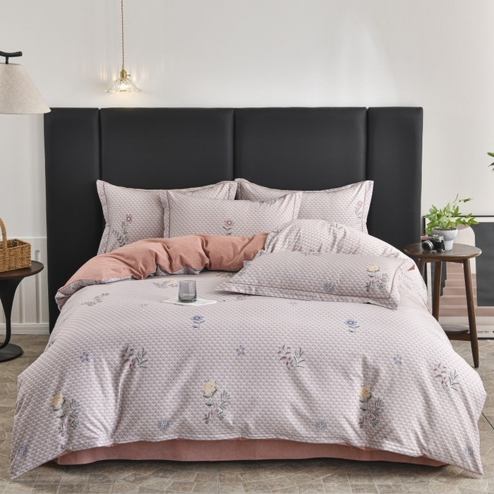 91家纺网 家纺一手货源 找家纺 磨毛世家家纺2025新款金太阳铂金四件套加厚四件套 轻语