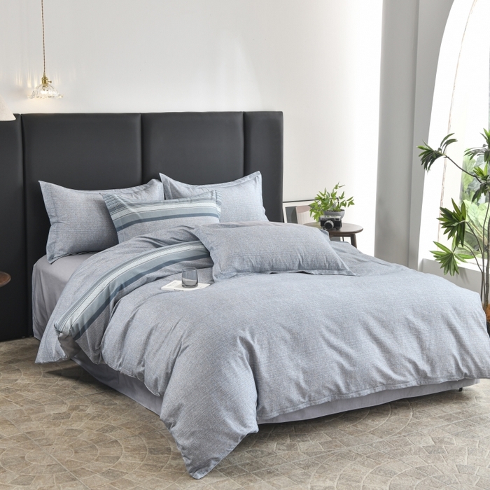 91家纺网 家纺一手货源 找家纺 磨毛世家家纺2025新款金太阳铂金四件套加厚四件套 甜美条