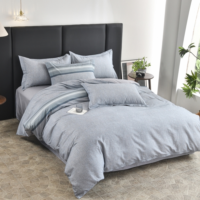 91家纺网 家纺一手货源 找家纺 磨毛世家家纺2025新款金太阳铂金四件套加厚四件套 甜美条