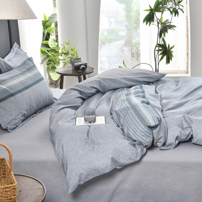 91家纺网 家纺一手货源 找家纺 磨毛世家家纺2025新款金太阳铂金四件套加厚四件套 甜美条