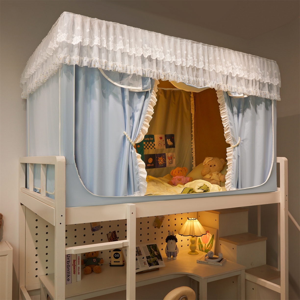 91家纺网 家纺一手货源 找家纺 （总）笙意家纺 2025新款学生季学生宿舍遮光床帘蚊帐