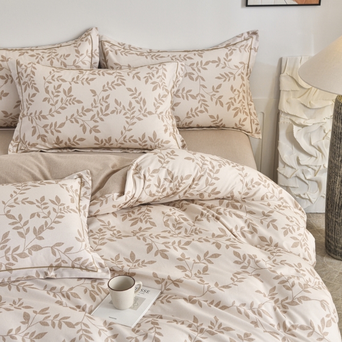 91家纺网 家纺一手货源 找家纺 磨毛世家家纺2025新款金太阳铂金四件套加厚四件套 叶倾城