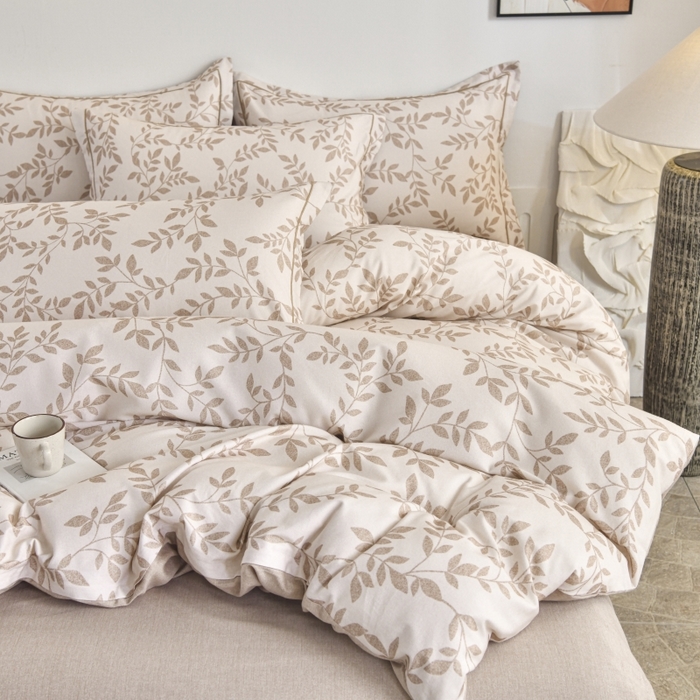 91家纺网 家纺一手货源 找家纺 磨毛世家家纺2025新款金太阳铂金四件套加厚四件套 叶倾城