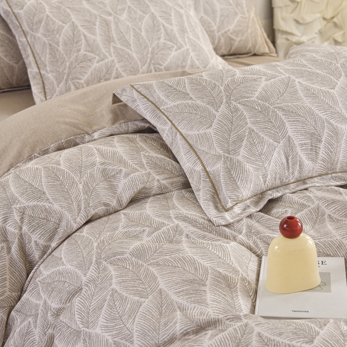 91家纺网 家纺一手货源 找家纺 磨毛世家家纺2025新款金太阳铂金四件套加厚四件套 叶语