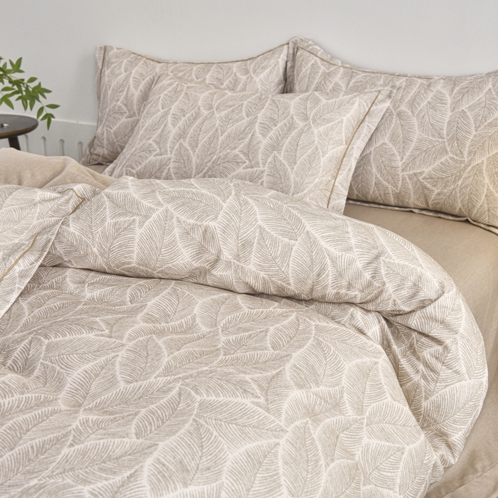 91家纺网 家纺一手货源 找家纺 磨毛世家家纺2025新款金太阳铂金四件套加厚四件套 叶语