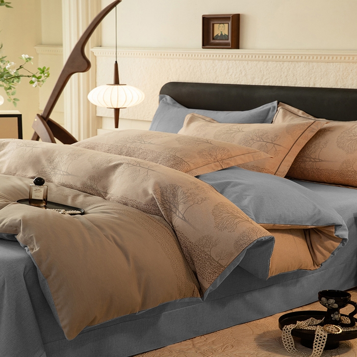 91家纺网 家纺一手货源 找家纺 磨毛世家家纺2025新款金太阳铂金四件套加厚四件套 依恋