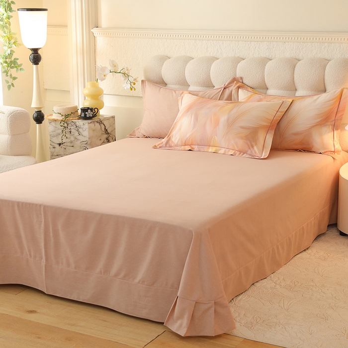 91家纺网 家纺一手货源 找家纺 磨毛世家家纺2025新款金太阳铂金四件套加厚四件套 羽诺