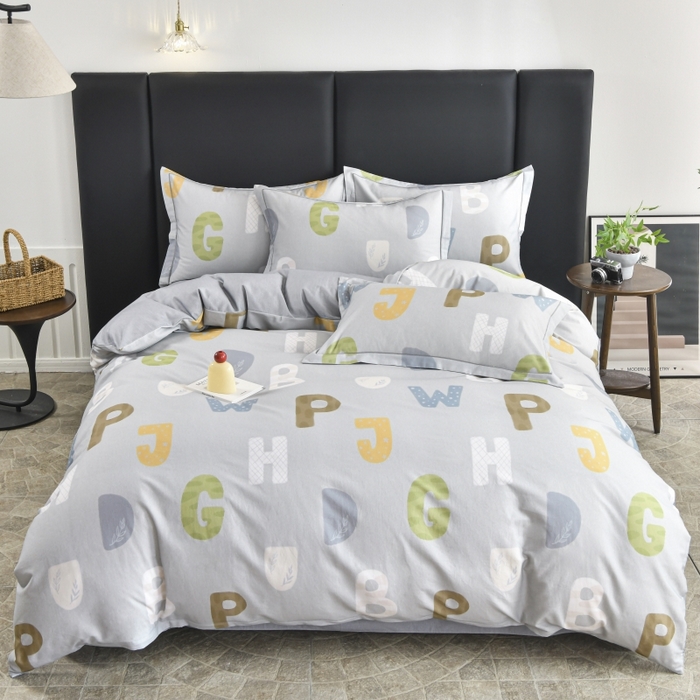 91家纺网 家纺一手货源 找家纺 磨毛世家家纺2025新款金太阳铂金四件套加厚四件套 字秒-灰