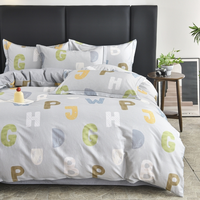 91家纺网 家纺一手货源 找家纺 磨毛世家家纺2025新款金太阳铂金四件套加厚四件套 字秒-灰