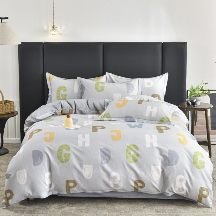 91家纺网 家纺一手货源 找家纺 磨毛世家家纺2025新款金太阳铂金四件套加厚四件套 字秒-灰