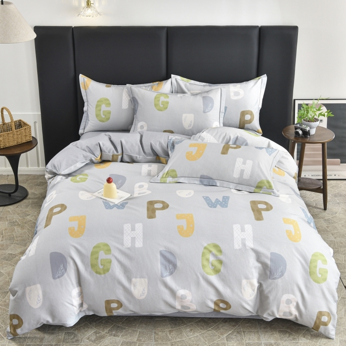 91家纺网 家纺一手货源 找家纺 磨毛世家家纺2025新款金太阳铂金四件套加厚四件套 字秒-灰