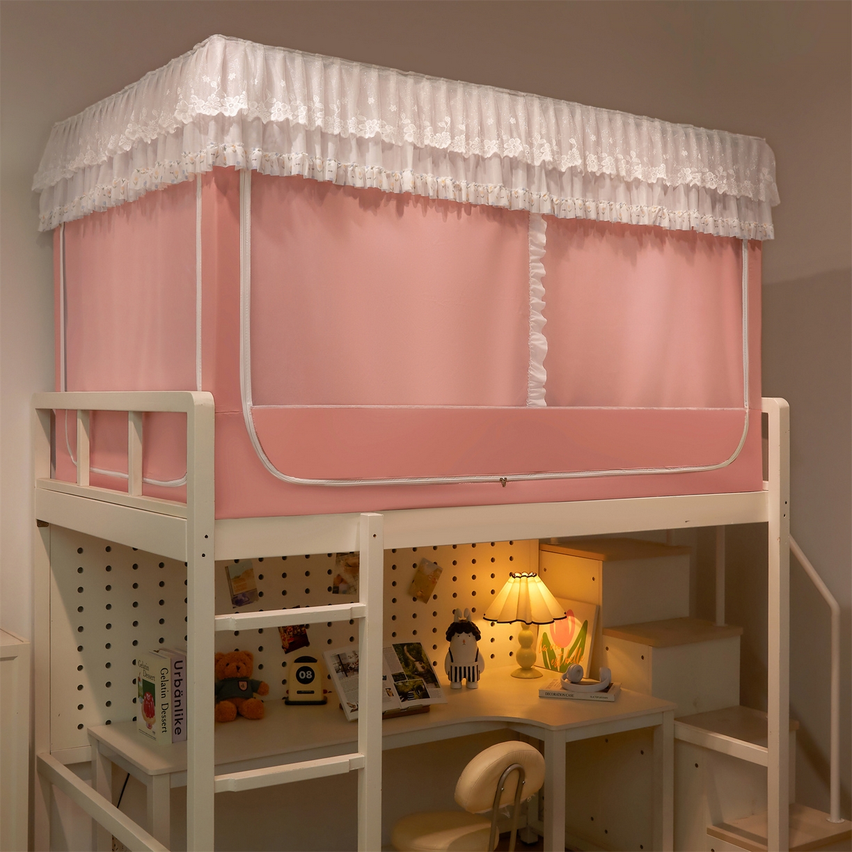 91家纺网 家纺一手货源 找家纺 （总）笙意家纺 2025新款学生季学生宿舍遮光床帘蚊帐