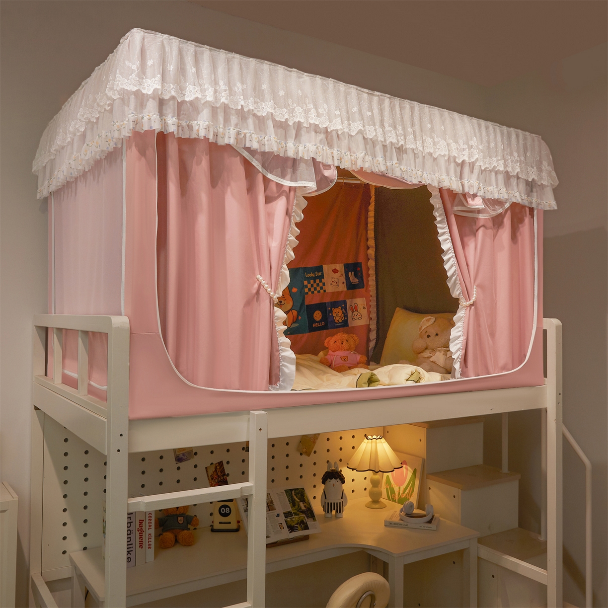 91家纺网 家纺一手货源 找家纺 （总）笙意家纺 2025新款学生季学生宿舍遮光床帘蚊帐