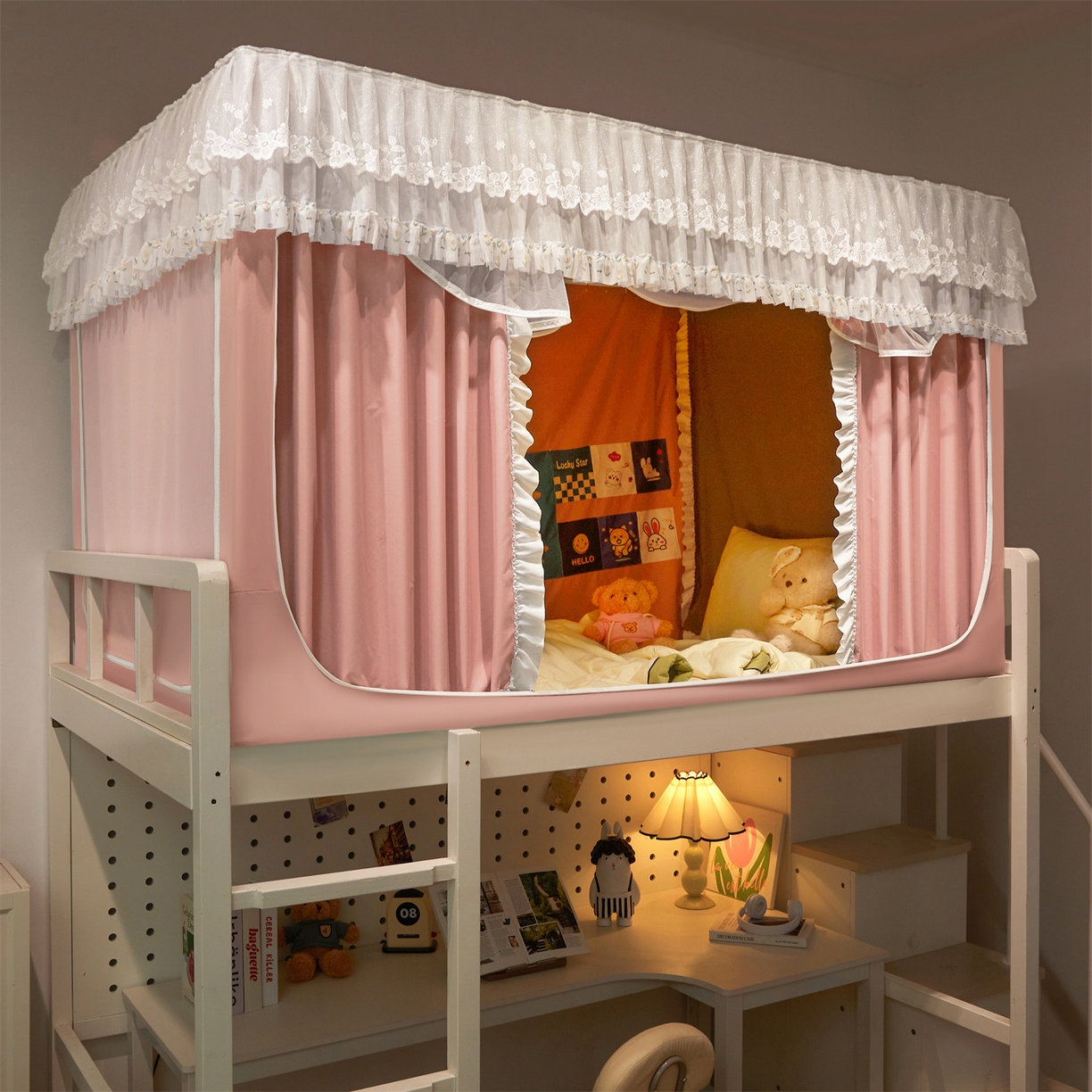 91家纺网 家纺一手货源 找家纺 （总）笙意家纺 2025新款学生季学生宿舍遮光床帘蚊帐