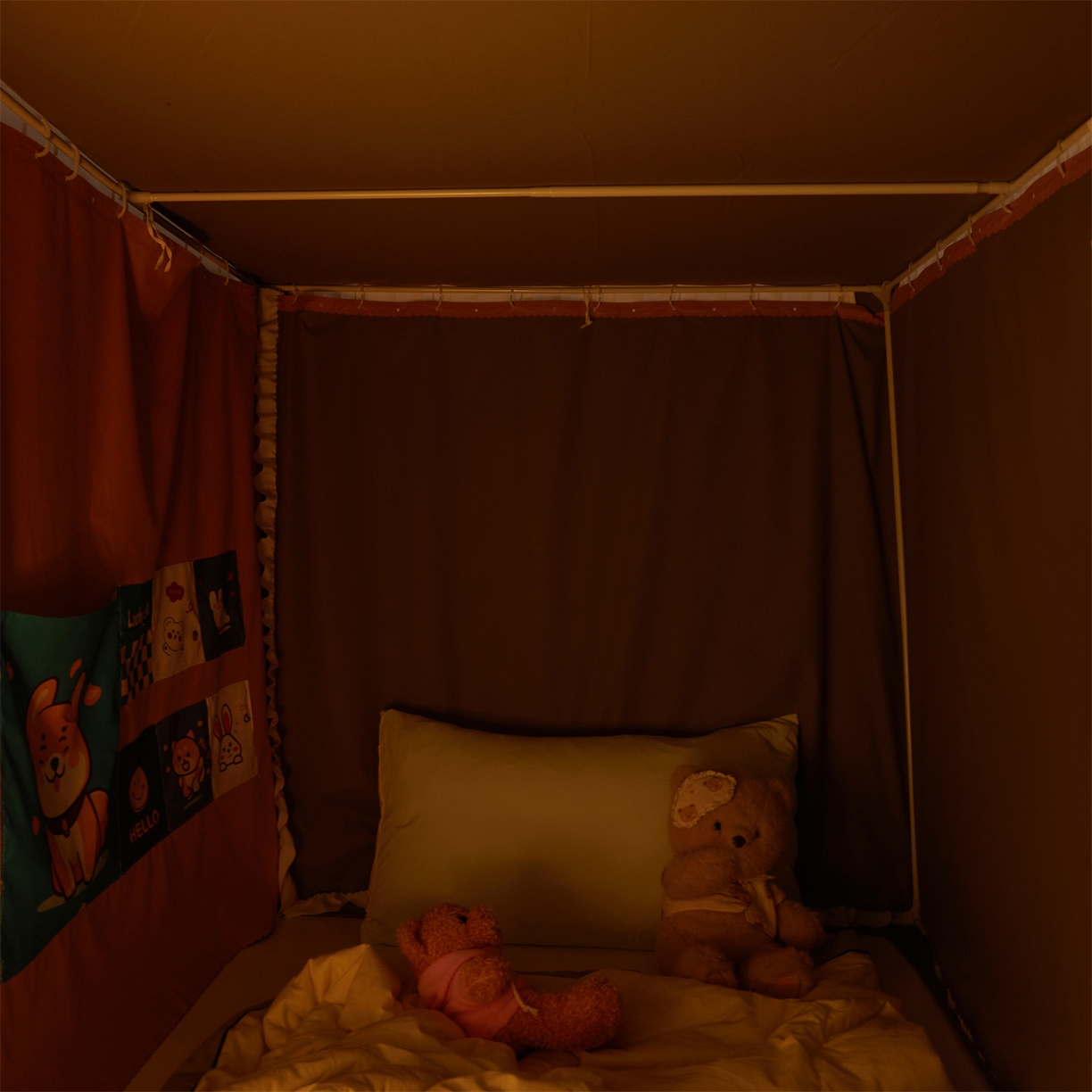 91家纺网 家纺一手货源 找家纺 （总）笙意家纺 2025新款学生季学生宿舍遮光床帘蚊帐