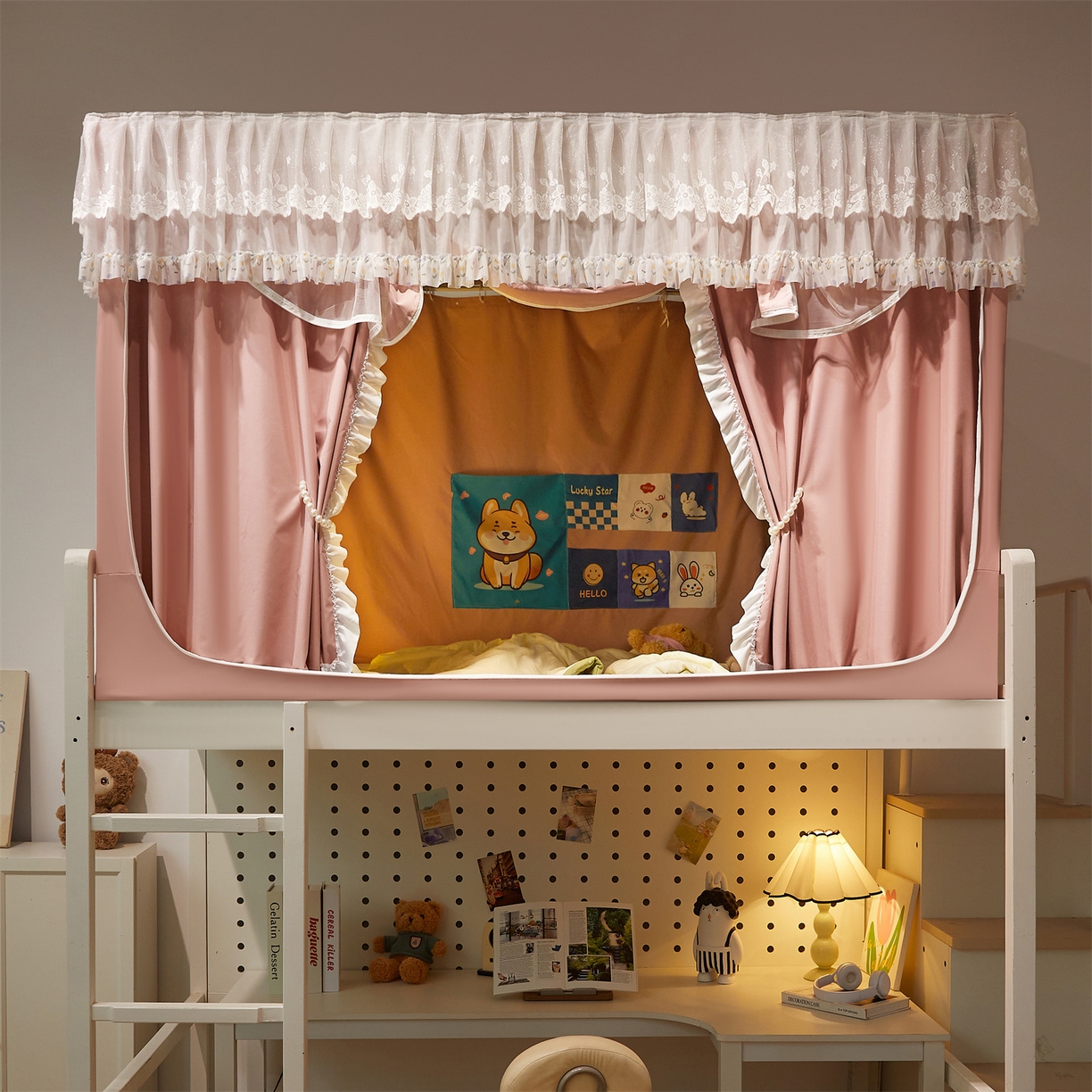 91家纺网 家纺一手货源 找家纺 （总）笙意家纺 2025新款学生季学生宿舍遮光床帘蚊帐