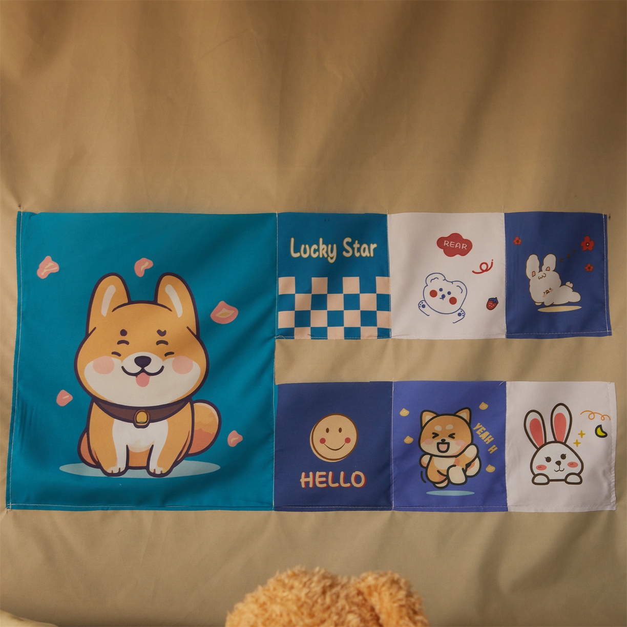 91家纺网 家纺一手货源 找家纺 笙意家纺 2025新款学生季学生宿舍遮光床帘蚊帐 花期-米白