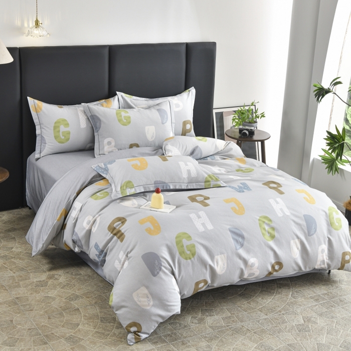 91家纺网 家纺一手货源 找家纺 磨毛世家家纺2025新款金太阳铂金四件套加厚四件套 字秒-灰