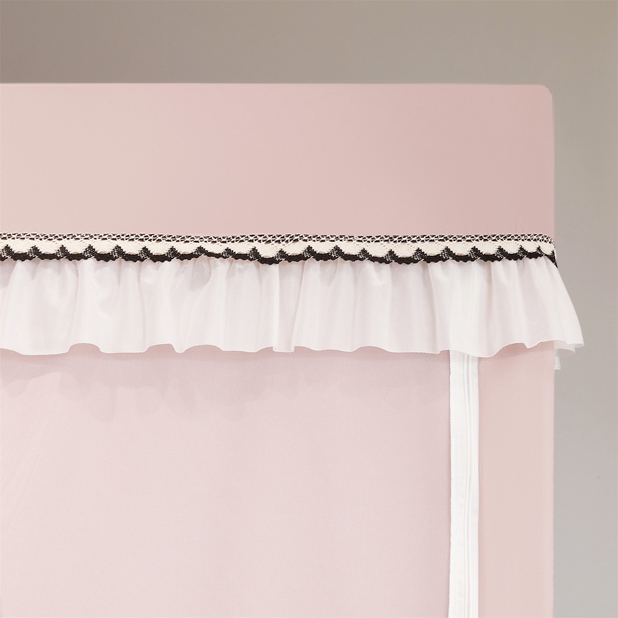 91家纺网 家纺一手货源 找家纺 笙意家纺 2025新款学生季学生宿舍遮光床帘蚊帐 如梦-粉玉