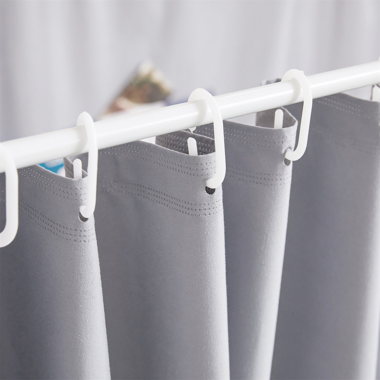 91家纺网 家纺一手货源 找家纺 笙意家纺 2025新款学生季学生宿舍遮光床帘蚊帐 如梦-浅灰