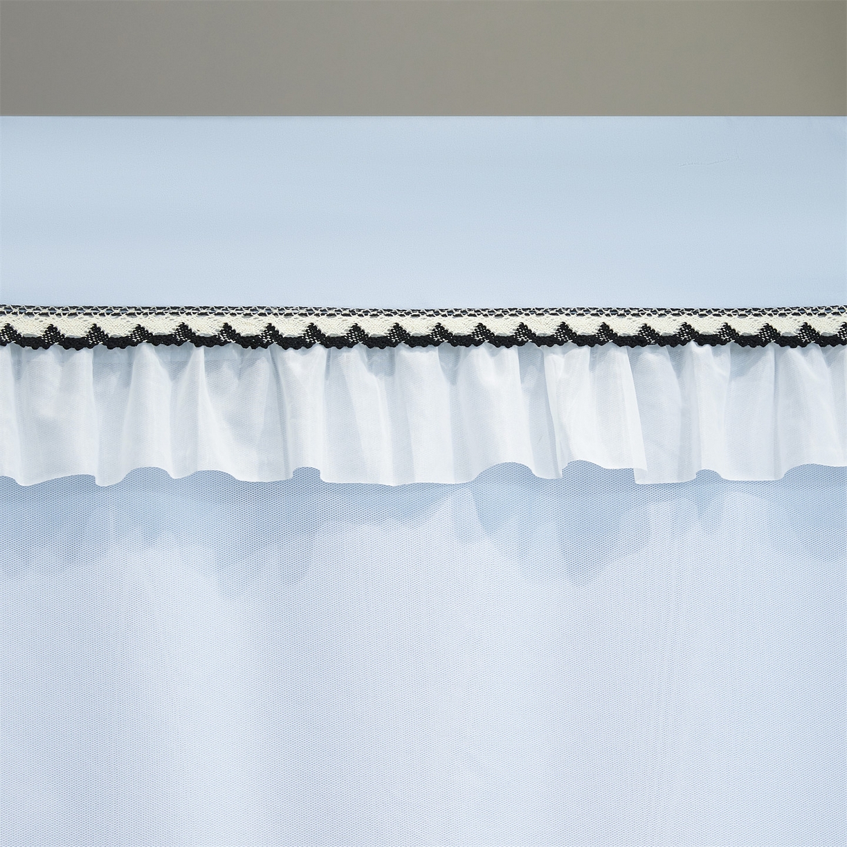 91家纺网 家纺一手货源 找家纺 笙意家纺 2025新款学生季学生宿舍遮光床帘蚊帐 如梦-浅蓝