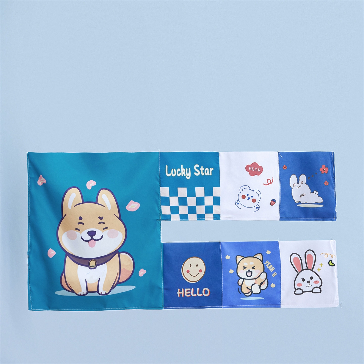 91家纺网 家纺一手货源 找家纺 笙意家纺 2025新款学生季学生宿舍遮光床帘蚊帐 如梦-浅蓝