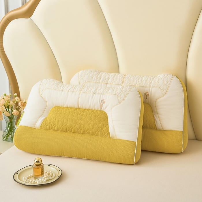 91家纺网 家纺一手货源 找家纺 晚儿 2025新款经典高端护颈枕枕头枕芯单枕芯 经典高端护颈枕 48x74cm单枕/对