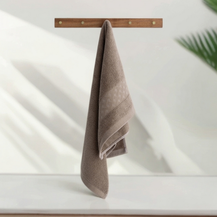 91家纺网 家纺一手货源 找家纺 彩虹毛巾 2025新款全棉纯棉毛巾X丝带中国风纯棉毛巾浴巾套装全棉长绒棉毛巾加厚浴巾套装 岩棕 毛巾五条装