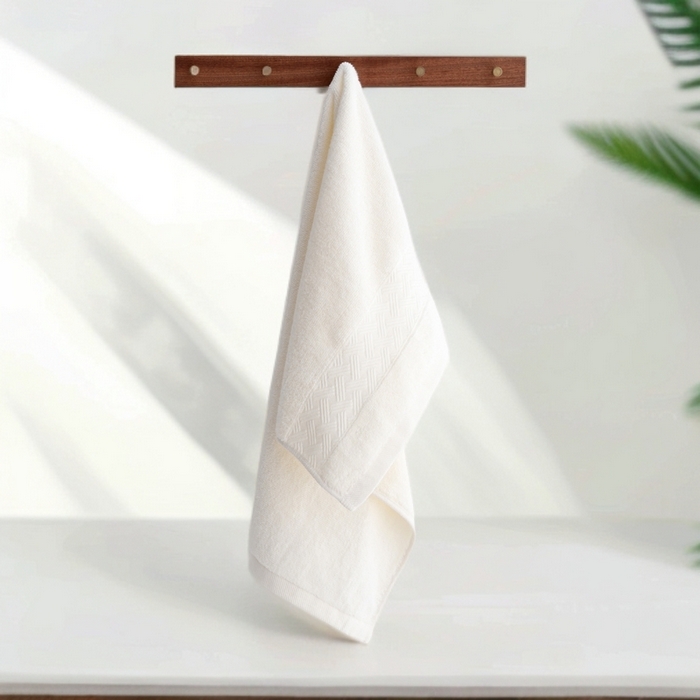 91家纺网 家纺一手货源 找家纺 彩虹毛巾 2025新款全棉纯棉毛巾X丝带中国风纯棉毛巾浴巾套装全棉长绒棉毛巾加厚浴巾套装 牙白 毛巾两条装