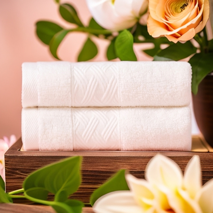 91家纺网 家纺一手货源 找家纺 彩虹毛巾 2025新款全棉纯棉毛巾X丝带中国风纯棉毛巾浴巾套装全棉长绒棉毛巾加厚浴巾套装 牙白 33x74cm毛巾/条