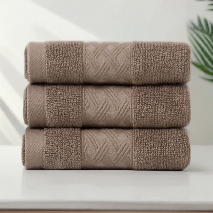 91家纺网 家纺一手货源 找家纺 彩虹毛巾 2025新款全棉纯棉毛巾X丝带中国风纯棉毛巾浴巾套装全棉长绒棉毛巾加厚浴巾套装 岩棕 70x140cm浴巾/条