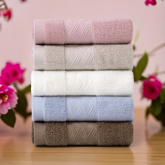 91家纺网 家纺一手货源 找家纺 彩虹毛巾 2025新款全棉纯棉毛巾X丝带中国风纯棉毛巾浴巾套装全棉长绒棉毛巾加厚浴巾套装 组合图仅供参考 毛巾两条装