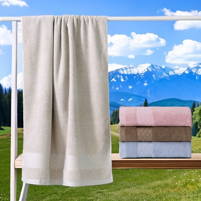 91家纺网 家纺一手货源 找家纺 彩虹毛巾 2025新款全棉纯棉毛巾X丝带中国风纯棉毛巾浴巾套装全棉长绒棉毛巾加厚浴巾套装 组合图仅供参考 70x140cm浴巾/条