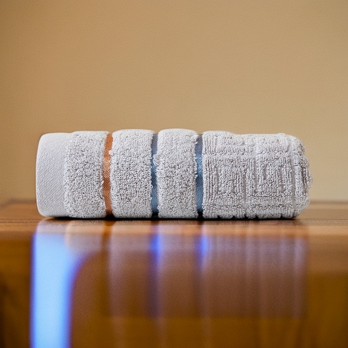 彩虹毛巾 2025新款全棉纯棉毛巾浴巾套装长城格缎带款毛巾浴巾套装跨境热销毛巾外贸纯棉浴巾 长城格缎带-灰色 毛巾浴巾套装