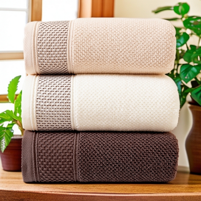 91家纺网 家纺一手货源 找家纺 彩虹毛巾 2025新款全棉纯棉都市蜂巢五星酒店风亲肤加厚吸水纯棉毛巾浴巾套装 都市蜂巢组合图仅供参考 毛巾浴巾套装