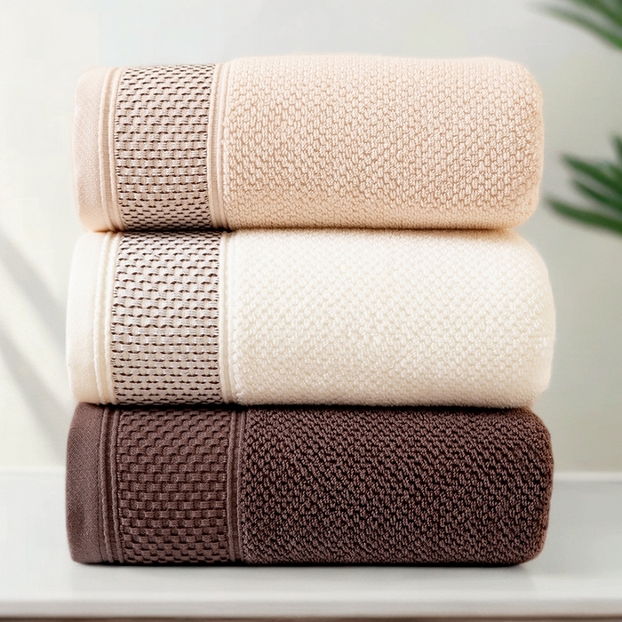 91家纺网 家纺一手货源 找家纺 彩虹毛巾 2025新款全棉纯棉都市蜂巢五星酒店风亲肤加厚吸水纯棉毛巾浴巾套装 都市蜂巢组合图仅供参考 34x74cm毛巾/条