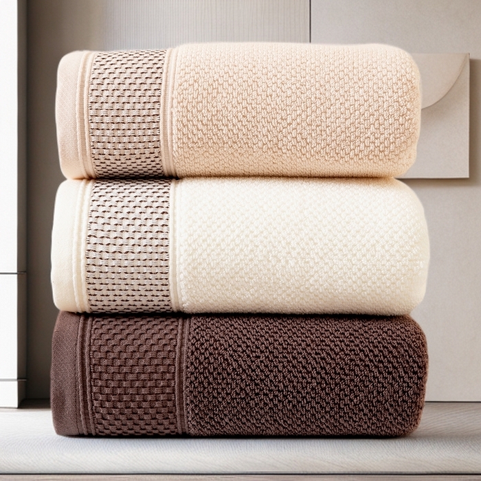 彩虹毛巾 2025新款全棉纯棉都市蜂巢五星酒店风亲肤加厚吸水纯棉毛巾浴巾套装 都市蜂巢组合图仅供参考 70x140cm浴巾/条