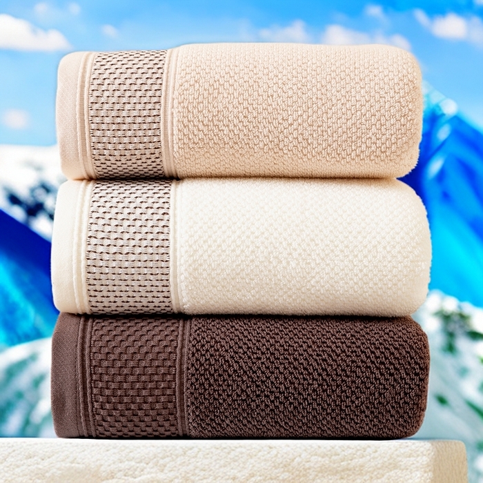 91家纺网 家纺一手货源 找家纺 彩虹毛巾 2025新款全棉纯棉都市蜂巢五星酒店风亲肤加厚吸水纯棉毛巾浴巾套装 都市蜂巢组合图仅供参考 70x140cm浴巾/条