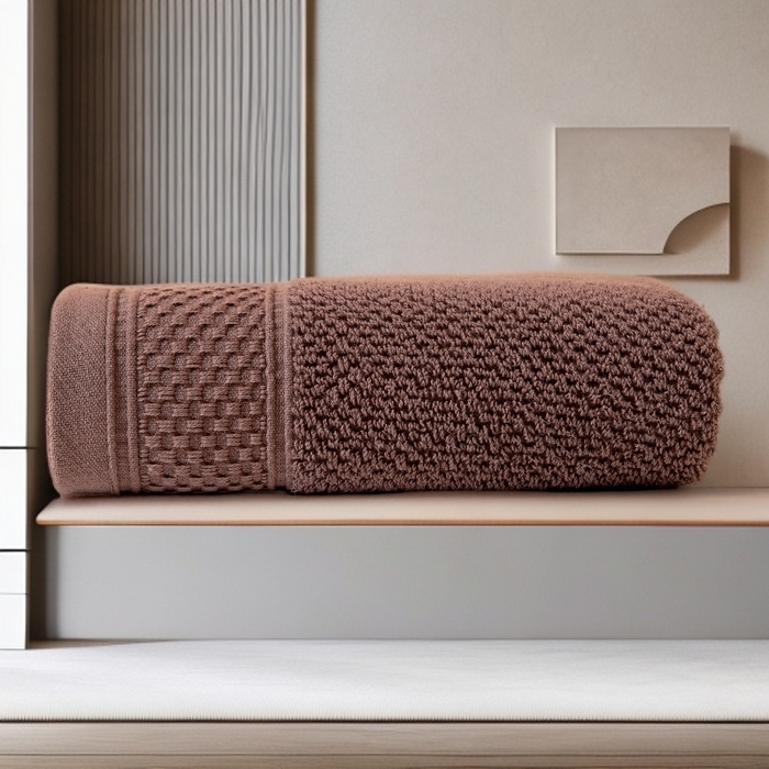 彩虹毛巾 2025新款全棉纯棉都市蜂巢五星酒店风亲肤加厚吸水纯棉毛巾浴巾套装 都市蜂巢-深咖 毛巾浴巾套装